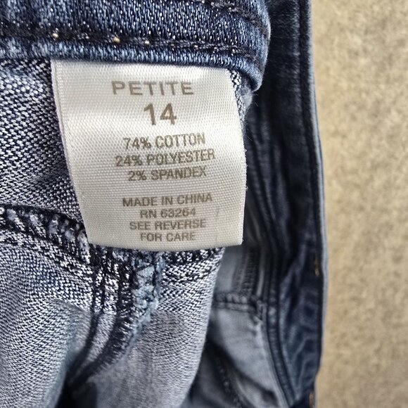 Womens No. 62 Petite Skinny Signature Fit Jeans Size 14 Blue Stretch Denim - Picture 4 of 7